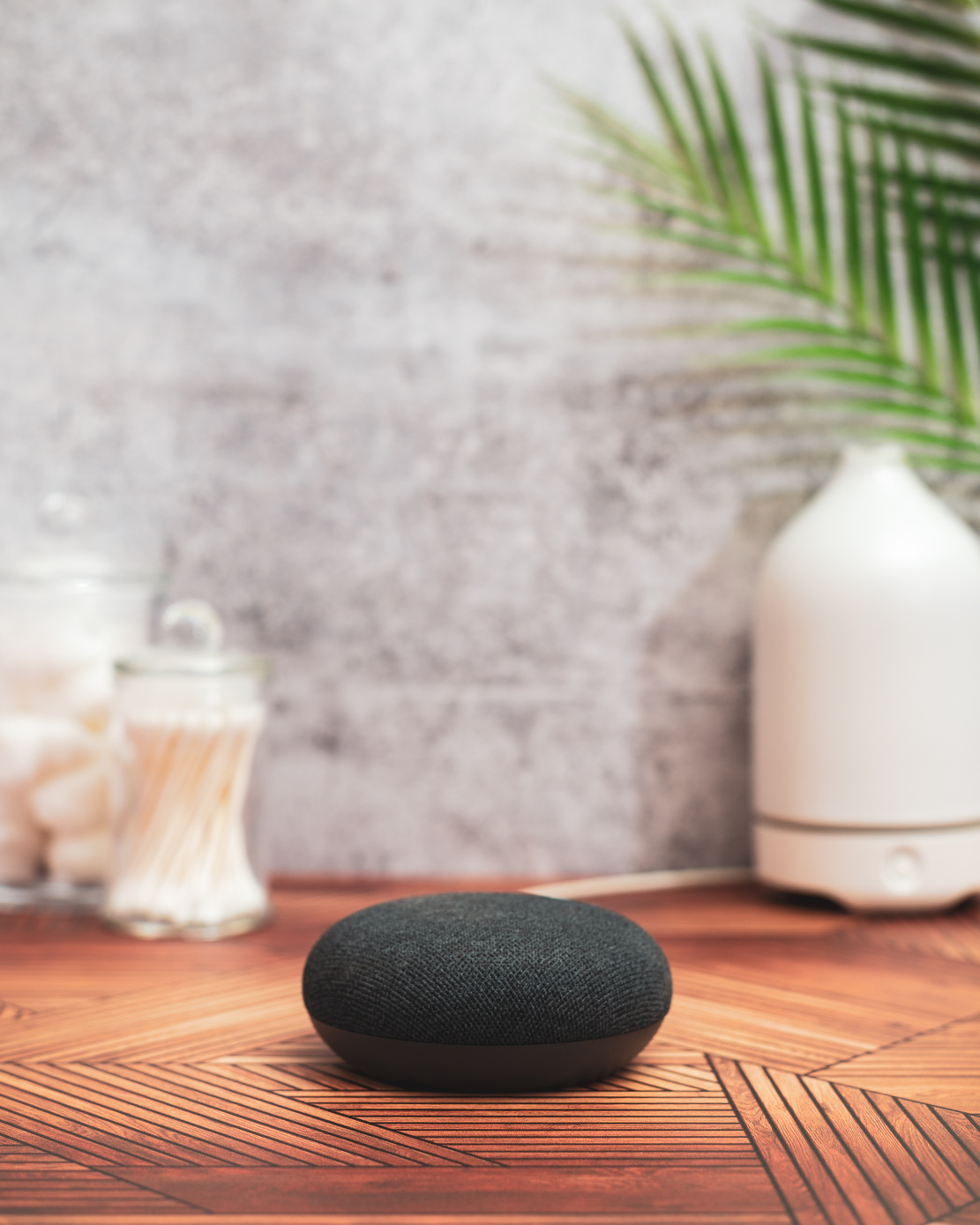 Using a digital assistant smart speaker for wellness and self care.